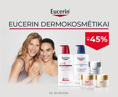 Eucerin dermokosmētikai atlaides līdz -45%