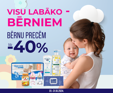 Bērnu precēm atlaides līdz -40%