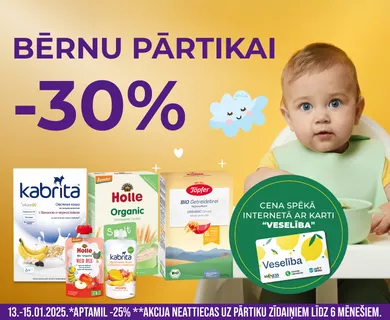 Bērnu pārtikai -30%