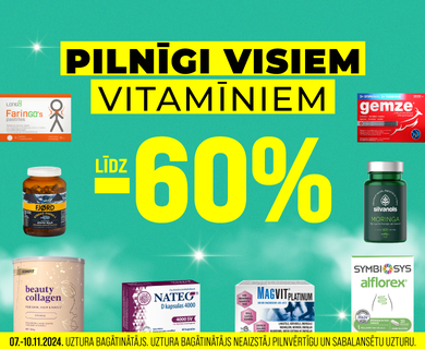 Visiem vitamīniem atlaides līdz -60%