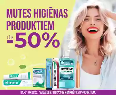 Mutes higiēnas produktiem atlaides līdz -50%