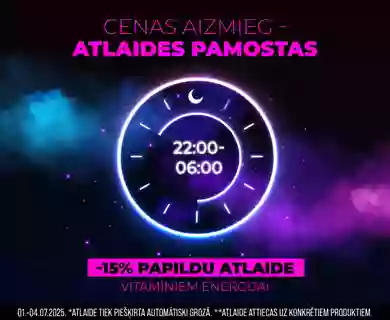 Papildus -15% vitamīni enerģija