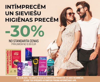 -30% on intimate and feminine hygiene products