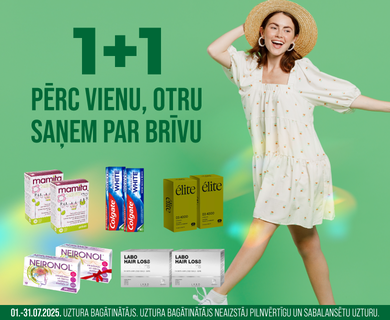 pērc vienu ptru saņem par brīvu
