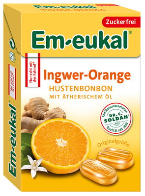 DR. SOLDAN Ginger and Orange sugar-free, kastītē konfektes, 50 g