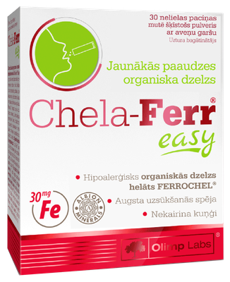 OLIMP LABS Chela-Ferr Easy aveņu garšas pulveris, 30 gab.