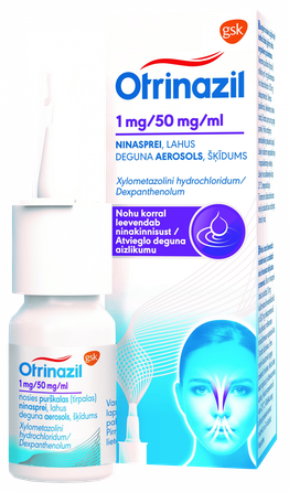 OTRIVIN 1mg/50mg/ml deguna aerosols, 10 ml