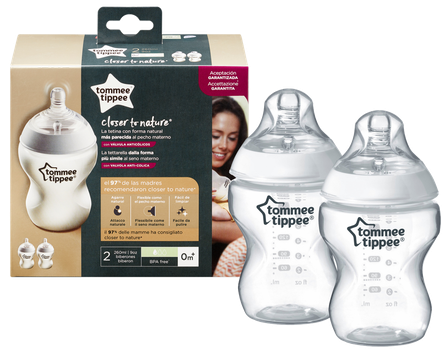 TOMMEE TIPPEE 260ml bottles, 2 pcs.