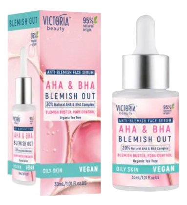 VICTORIA BEAUTY AHA + BHA Blemish Out serum, 30 ml