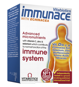 IMMUNACE With Echinacea tabletes, 30 gab.