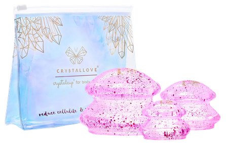 CRYSTALLOVE Pink CrystalCup for Body komplekts, 1 gab.