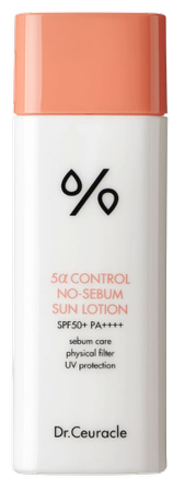 DR.CEURACLE 5a NoSebum SPF50 Sun sejas losjons, 50 ml