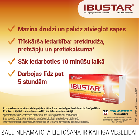 IBUSTAR 400 mg pills, 30 pcs.