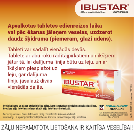 IBUSTAR 400 mg pills, 30 pcs.