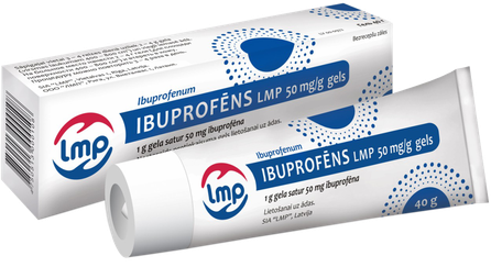 IBUPROFĒNS 50 mg/g gels, 40 g