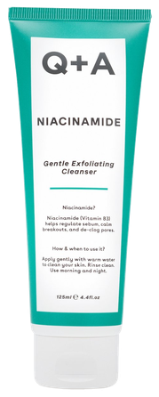 Q+A Niacinamide Gentle Exfoliating cleanser, 125 ml