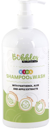 BUBBLES Kids shampoo/shower gel, 500 ml