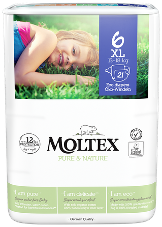 MOLTEX Eco Pure & Nature 6 XL (16-30 kg) autiņbiksītes, 21 gab.