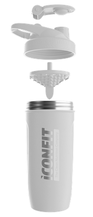 ICONFIT Reforce Stainless Steel 900ml White šeikeris, 1 gab.