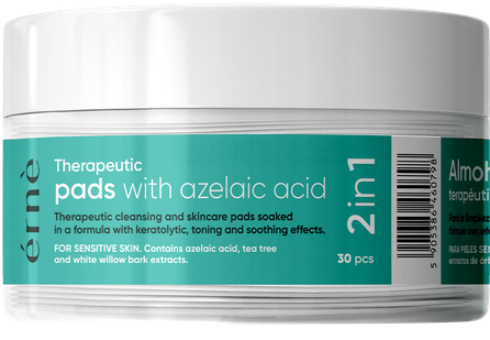 ERNE Therapeutic 2 in 1 Azelaic Acid attīrošie spilventiņi, 30 gab.