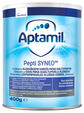 APTAMIL   Pepti Syneo 0+ piena maisījums, 400 g