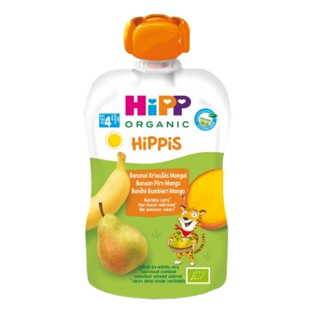 HIPP Organic Banana Pear Mango (4+) puree, 100 g