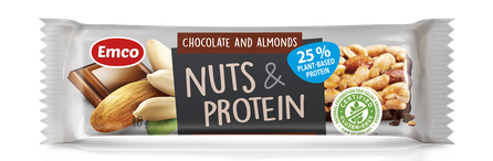 EMCO Chocolate And Almonds Nuts & Protein батончик, 40 г