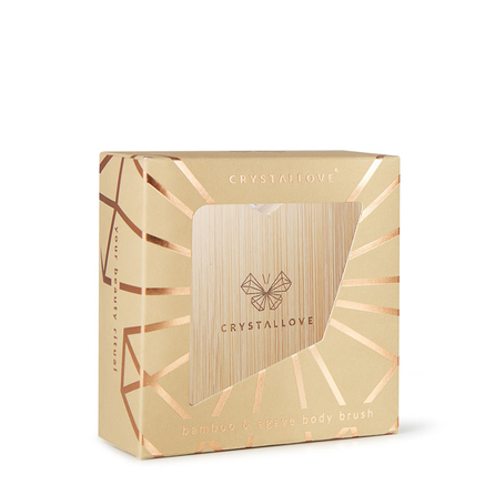 CRYSTALLOVE Butterfly Bamboo Agave body brush, 1 pcs.