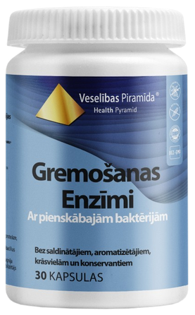 VESELĪBAS PIRAMĪDA Gremošanas enzīms kapsulas, 30 g