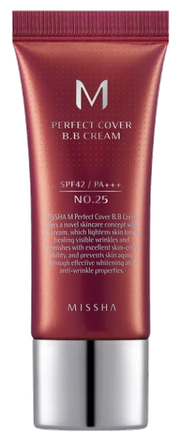MISSHA M Perfect Cover BB SPF42 NO.25 Warm Beige sejas krēms, 20 ml