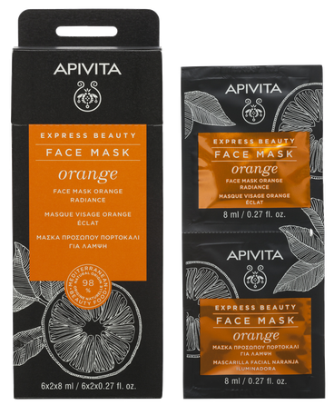 APIVITA Express Beauty Radiance With Orange (8 ml) sejas maska, 2 gab.