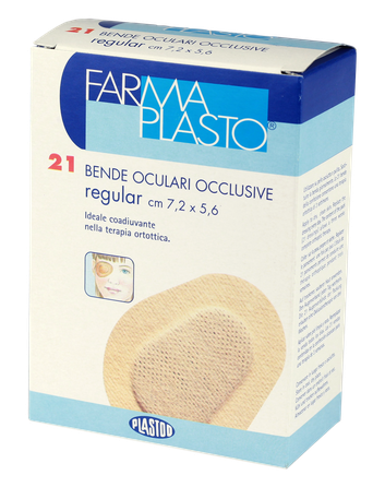 FARMA PLASTO 7.2 x 5.6 cm, beige ocular adhesive dressings, 21 pcs.