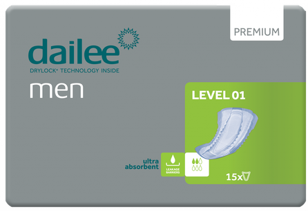 DAILEE Men Premium Level 1 urological pads, 15 pcs.