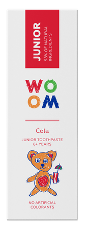 WOOM Junior Cola 6+ лет зубная паста, 50 мл