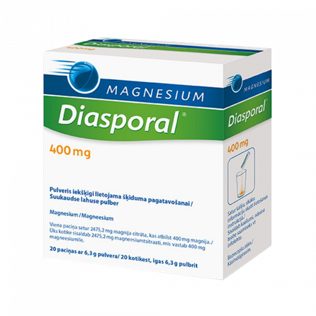 MAGNESIUM Diasporal 400mg powder for oral solution, sachets, 20 pcs.