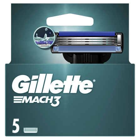 GILLETTE Mach 3 shaver cartridges, 5 pcs.