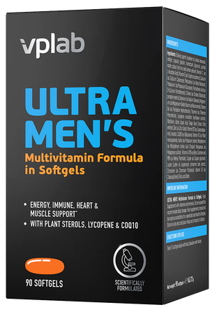 VPLAB Ultra Men's Sport Multivitamin mīkstās kapsulas, 90 gab.