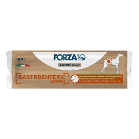FORZA10 Active VetDiet Gastroenteric Low Fat, Suņiem sausā barība, 10 kg