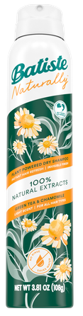 BATISTE Light Scent Green Tea & Chamomile Naturally dry shampoo, 200 ml