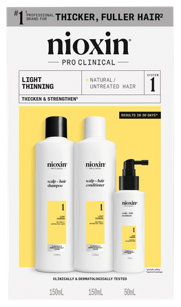 NIOXIN Hair Care System 1 Kit for Natural Hair with Light Thinning set, 1 pcs.