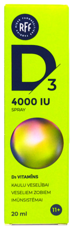 RFF D3 4000 IU sprejs, 20 ml
