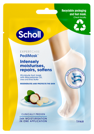 SCHOLL Dry Skin foot mask, 1 pair