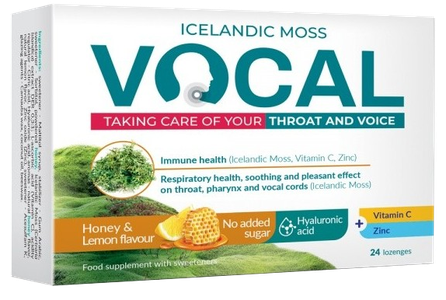 VOCAL  Lemon and Honey Flavoured lozenges, 24 pcs.