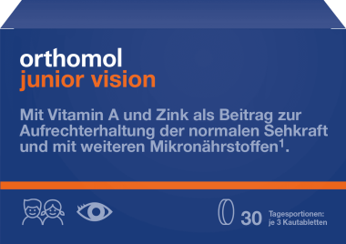 ORTHOMOL Junior Vision košļājamās tabletes, 90 gab.