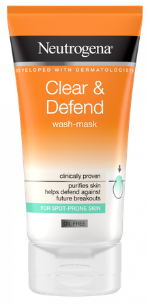 NEUTROGENA Clear&Defend 2in1 Wash-Mask cleanser, 150 ml