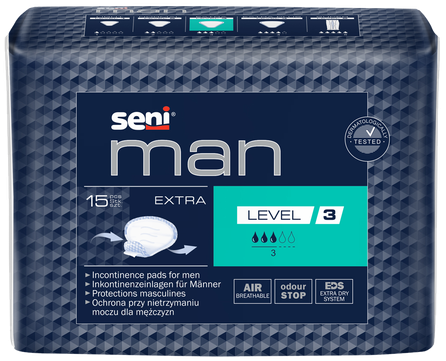 SENI Man Extra (Level 3) urological pads, 15 pcs.