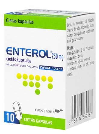 ENTEROL 250 мг твердые капсулы, 10 шт.