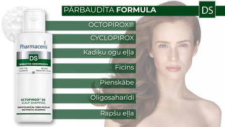 PHARMACERIS Ds Octopirox šampūns, 125 ml