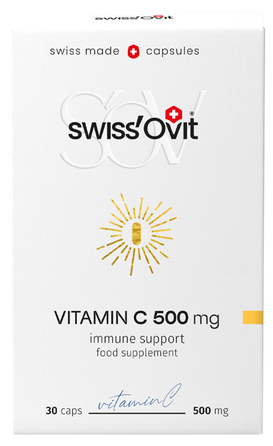 SWISS OVIT Vitamin C 500 mg capsules, 30 pcs.