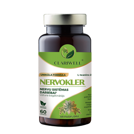 CLARIWELL Nervokler Nervu Sistēmai kapsulas, 60 gab.